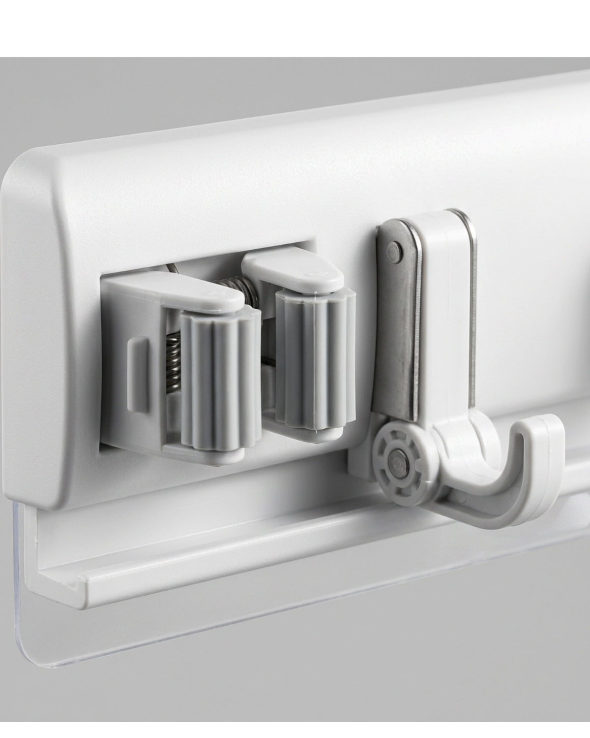 Evav Adhesive Wall Hook Rail with 4 Grip Clips and 5 Hooks 38 cm - Detail view