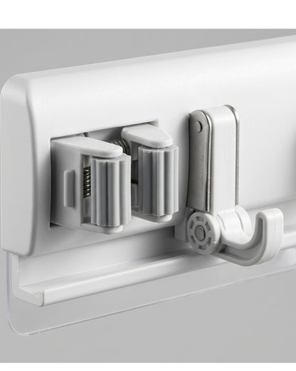 Evav Adhesive Wall Hook Rail with 4 Grip Clips and 5 Hooks 38 cm - Detail view